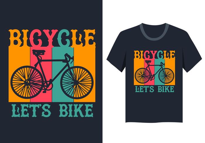 vintage cykelillustration för t-shirtdesign vektor