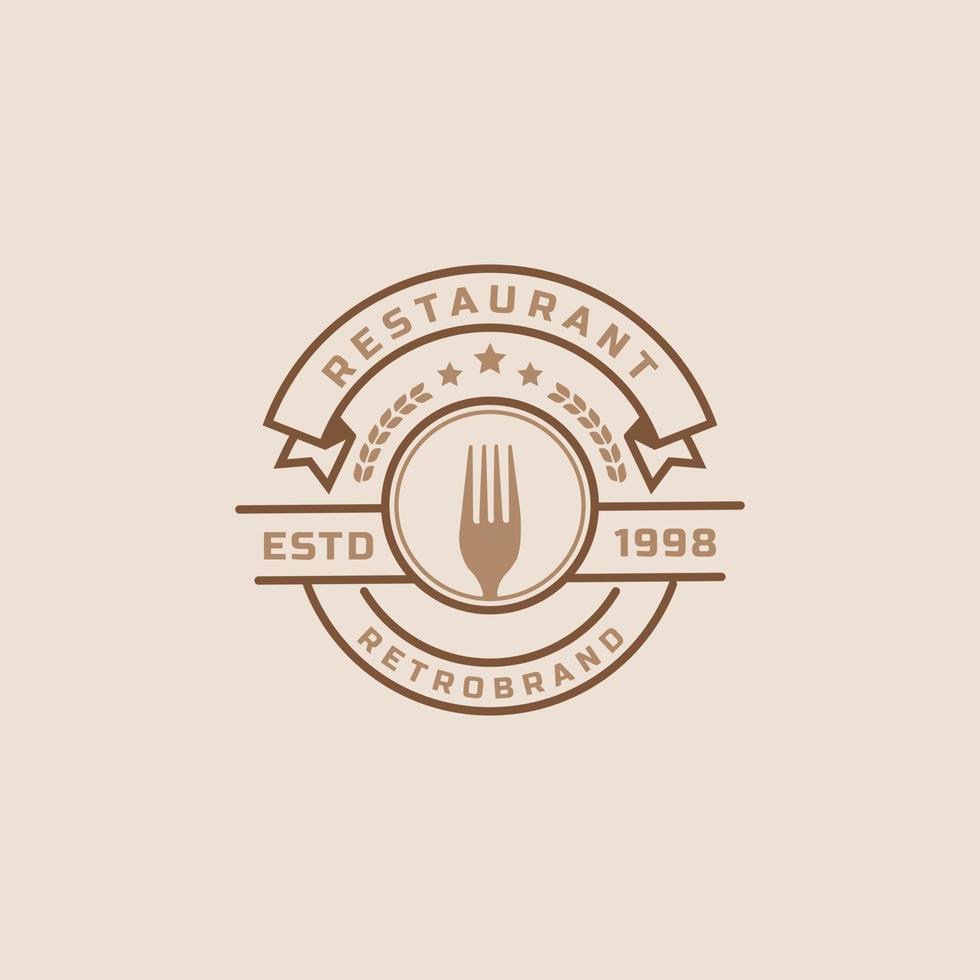 vintage retro-abzeichen restaurant- und café-ikonen, fast-food-logo-design-silhouetten vektor