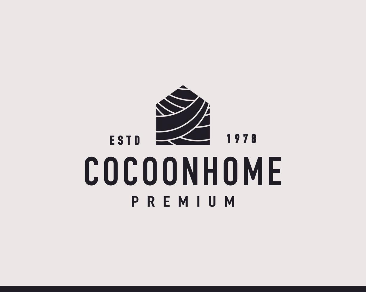 vintage retro cocoon house immobilien logo design inspiration vektor