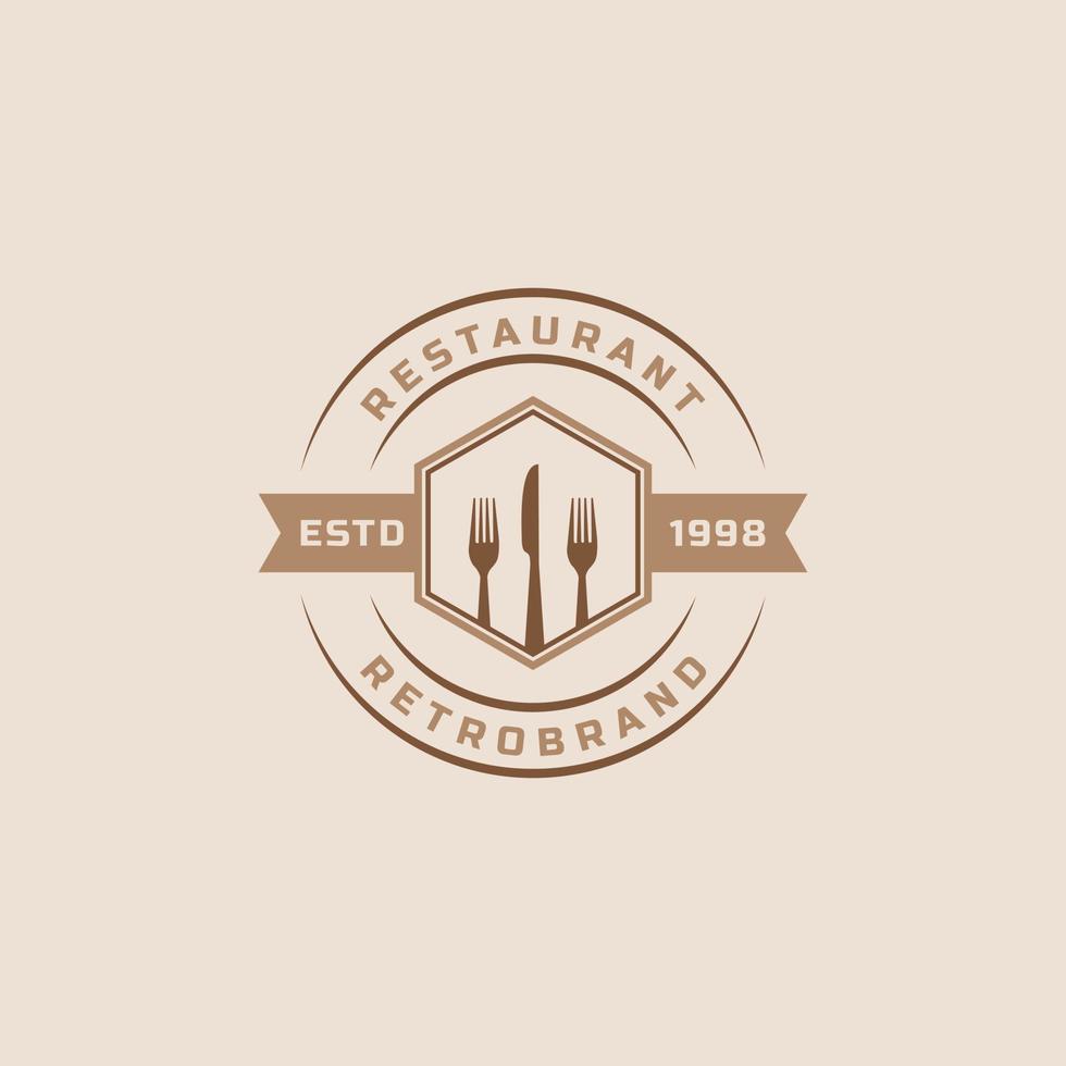 vintage retro-abzeichen restaurant- und café-ikonen, fast-food-logo-design-silhouetten vektor