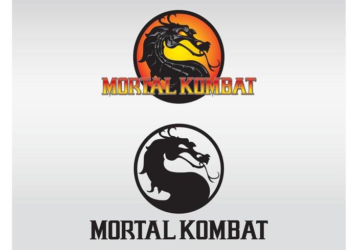 Tödliche kombat logos vektor