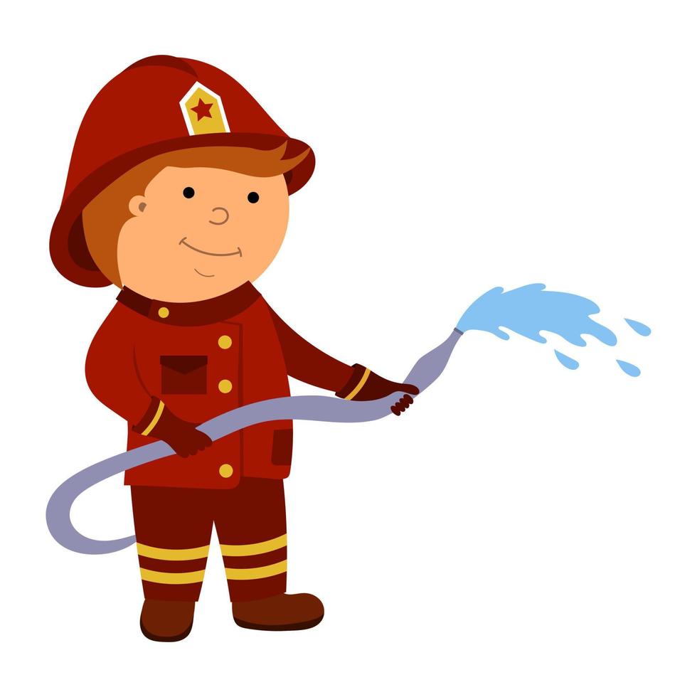 illustration av en brandman vektor