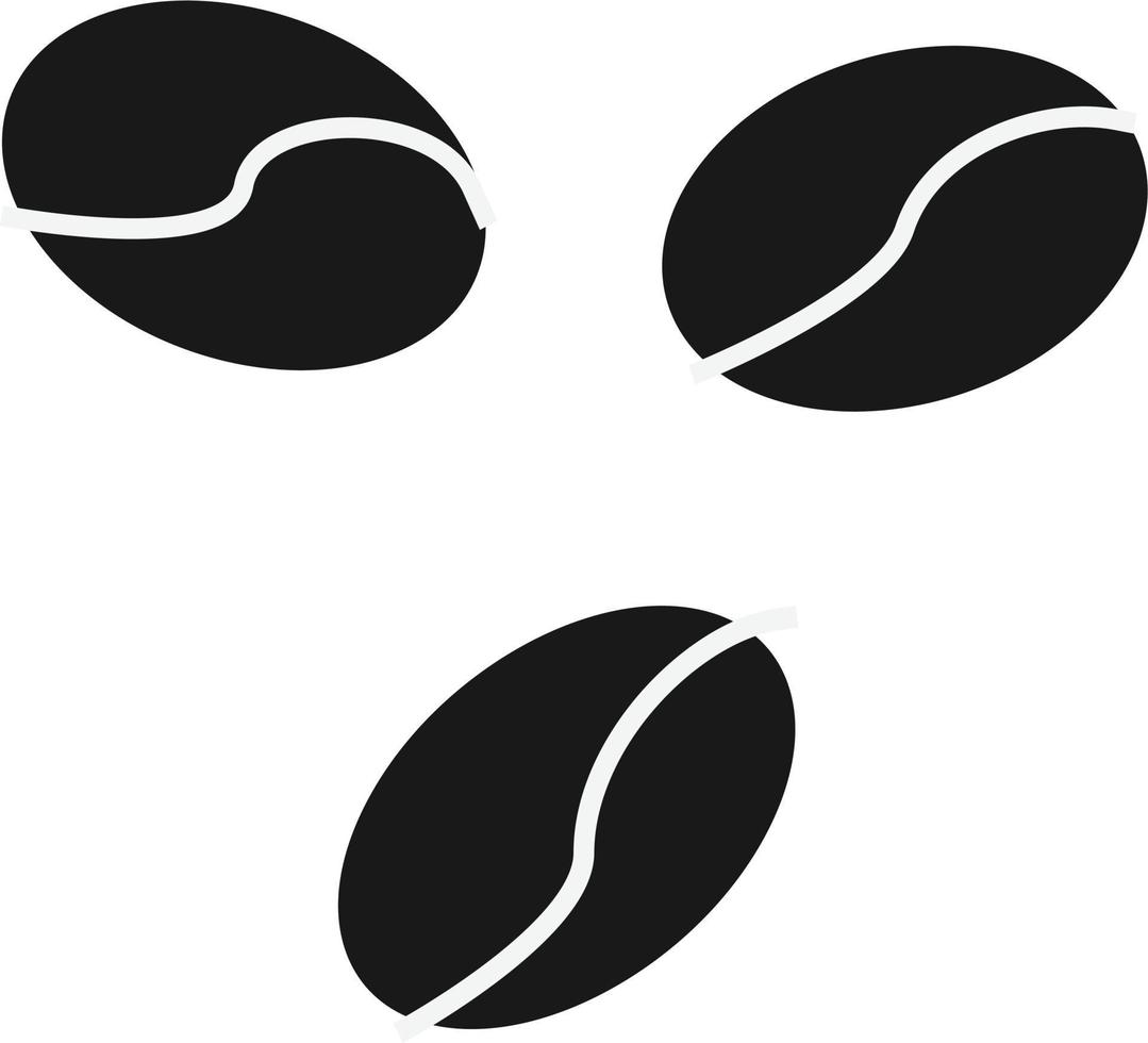 kaffebönor ikon. kaffe symbol. kaffe logotyp. platt stil. vektor