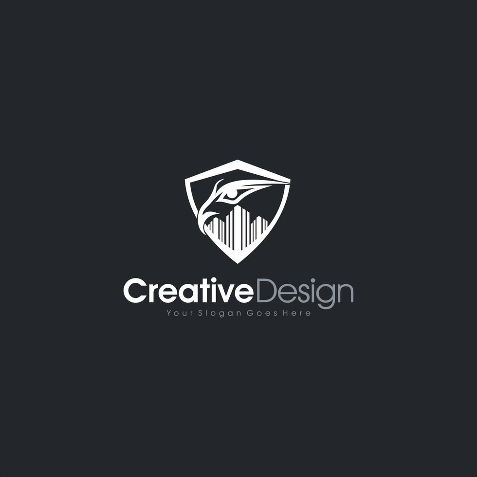 Adler-Logo-Design Immobilien-Design vektor