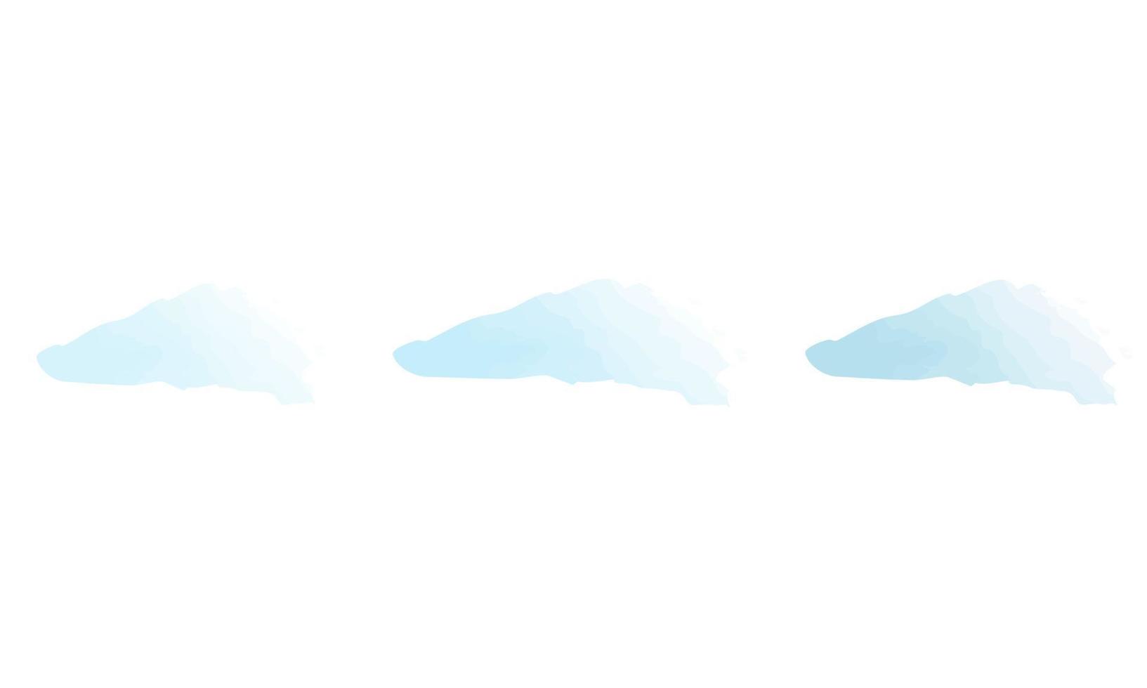 Auszug aus blauen Wolken auf weißem Hintergrund vektor