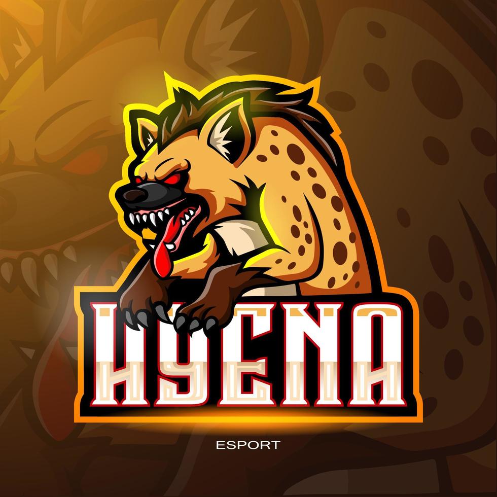 hyena maskot. esport-logotypdesign vektor