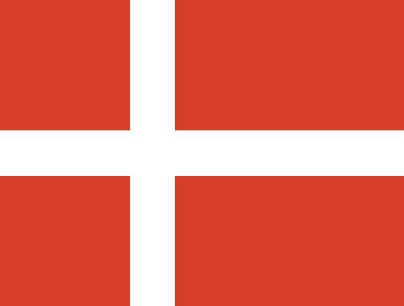 dänische Flagge. offizielle Farben und Proportionen. nationale dänemark flagge. vektor