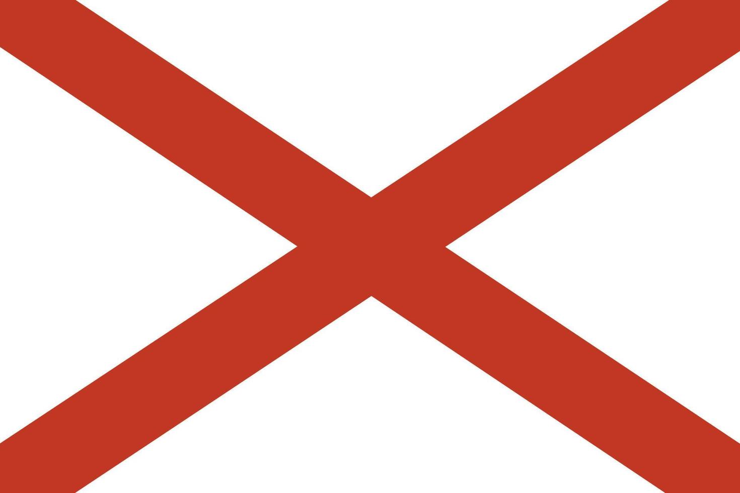 Alabama statens flagga. officiella färger och proportioner. nationella alabama flaggan. vektor