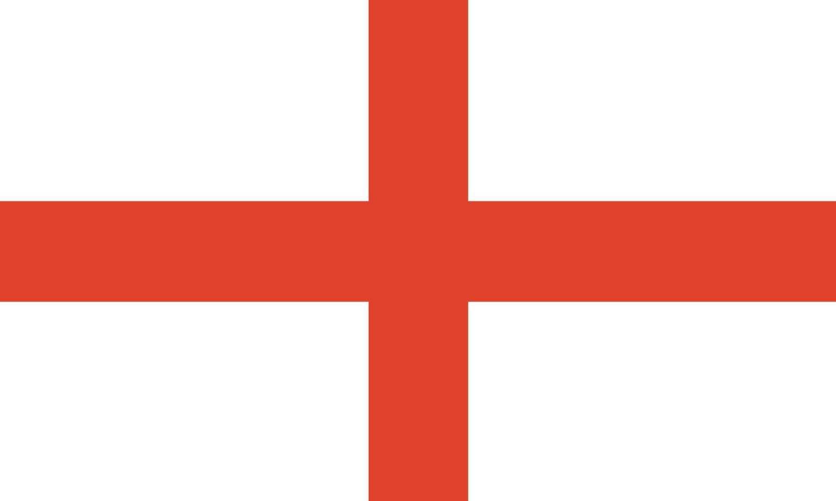englands flagga. officiella färger och proportioner. nationell flagga i England. vektor