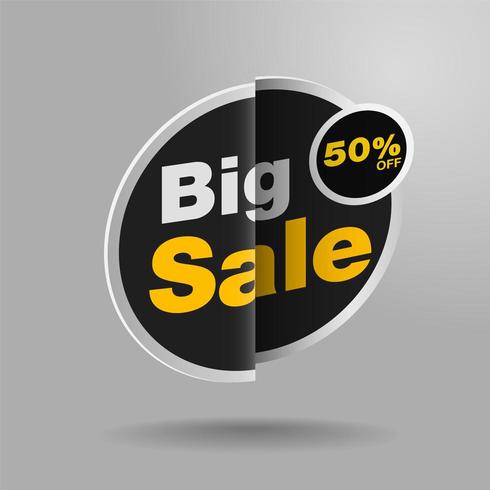 Big Sale Aufkleber Design vektor