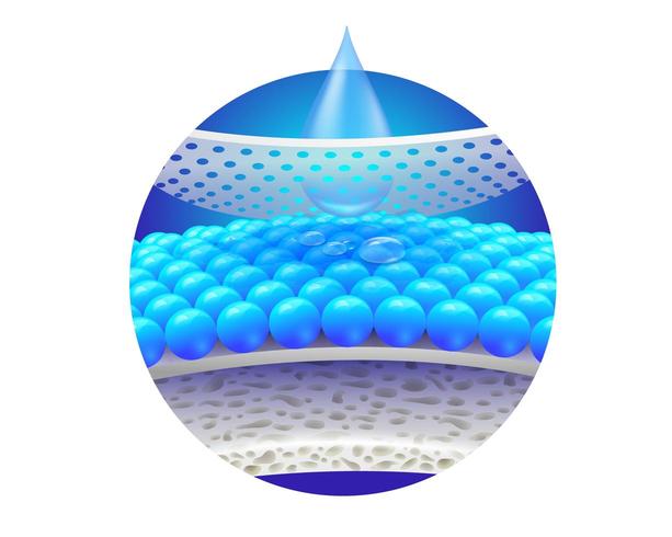 Vattendroppe och lager av absorberande tyger vektor