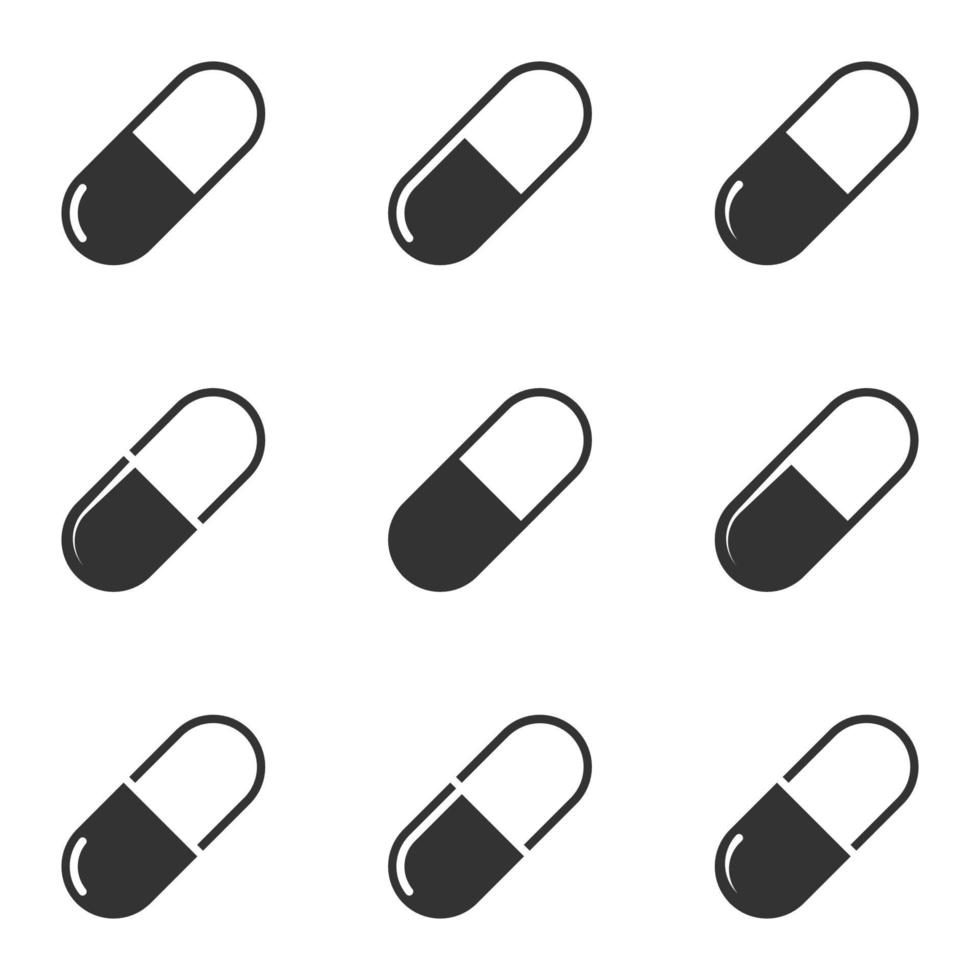 Vektorillustration zum Thema Tabletten und Pillen vektor