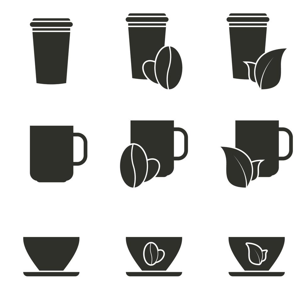 Vektor-Illustration zum Thema Tee, Kaffee-Symbol vektor