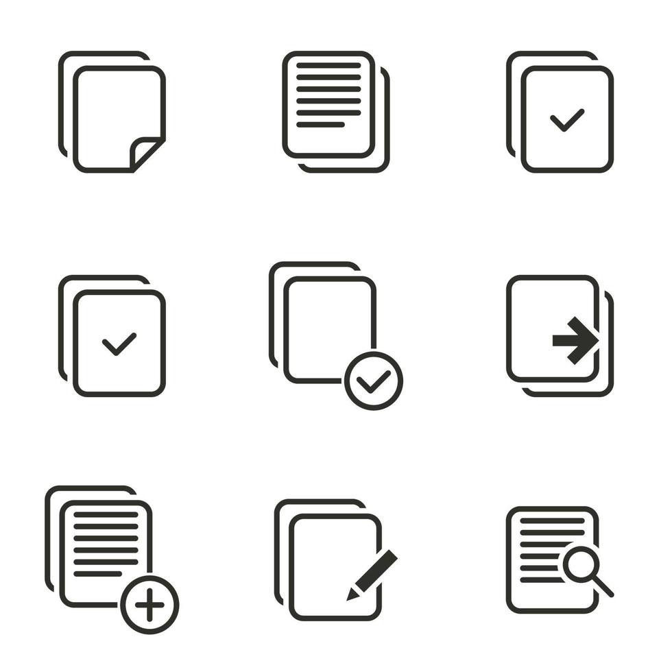 vektor illustration på temat fil dokument ikoner