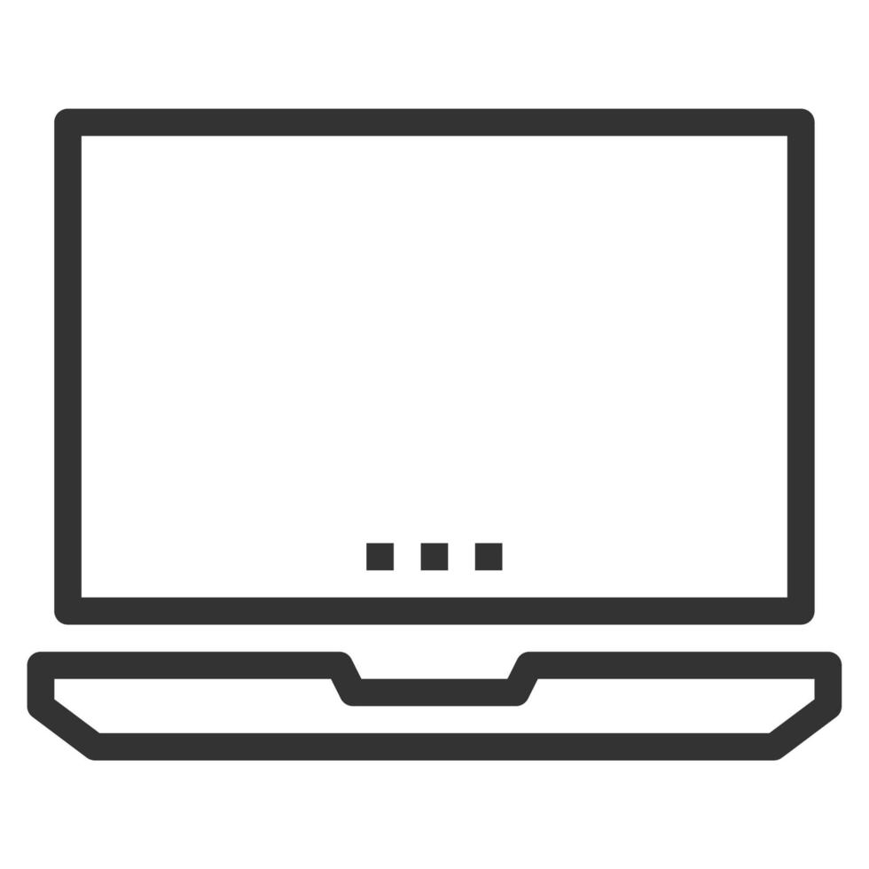 laptop linje ikon vektor, logotyp vektor