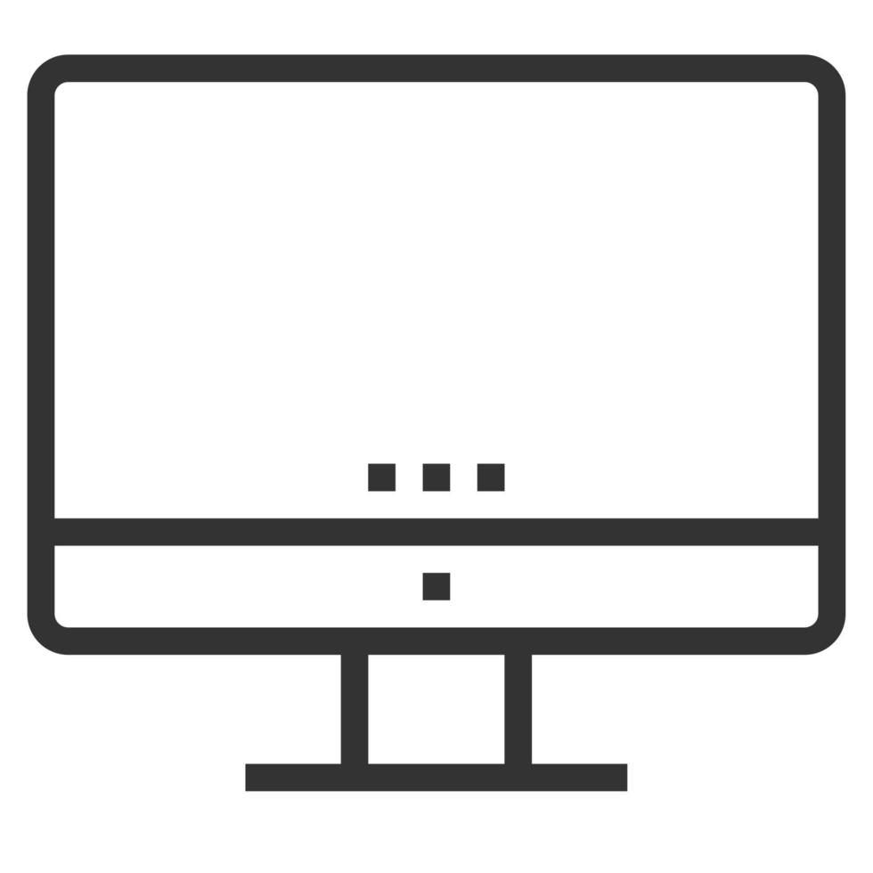 Monitor-Linien-Icon-Vektor, Logo vektor