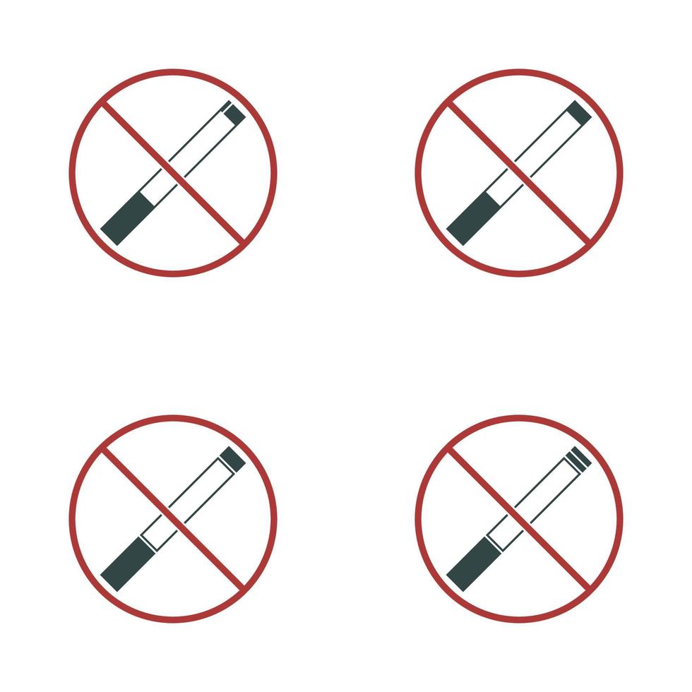 Vektor-Illustration zum Thema Rauchen verboten vektor