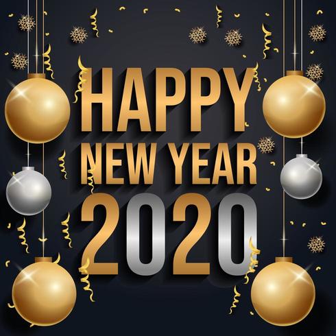 Gott nytt år 2020 vektor