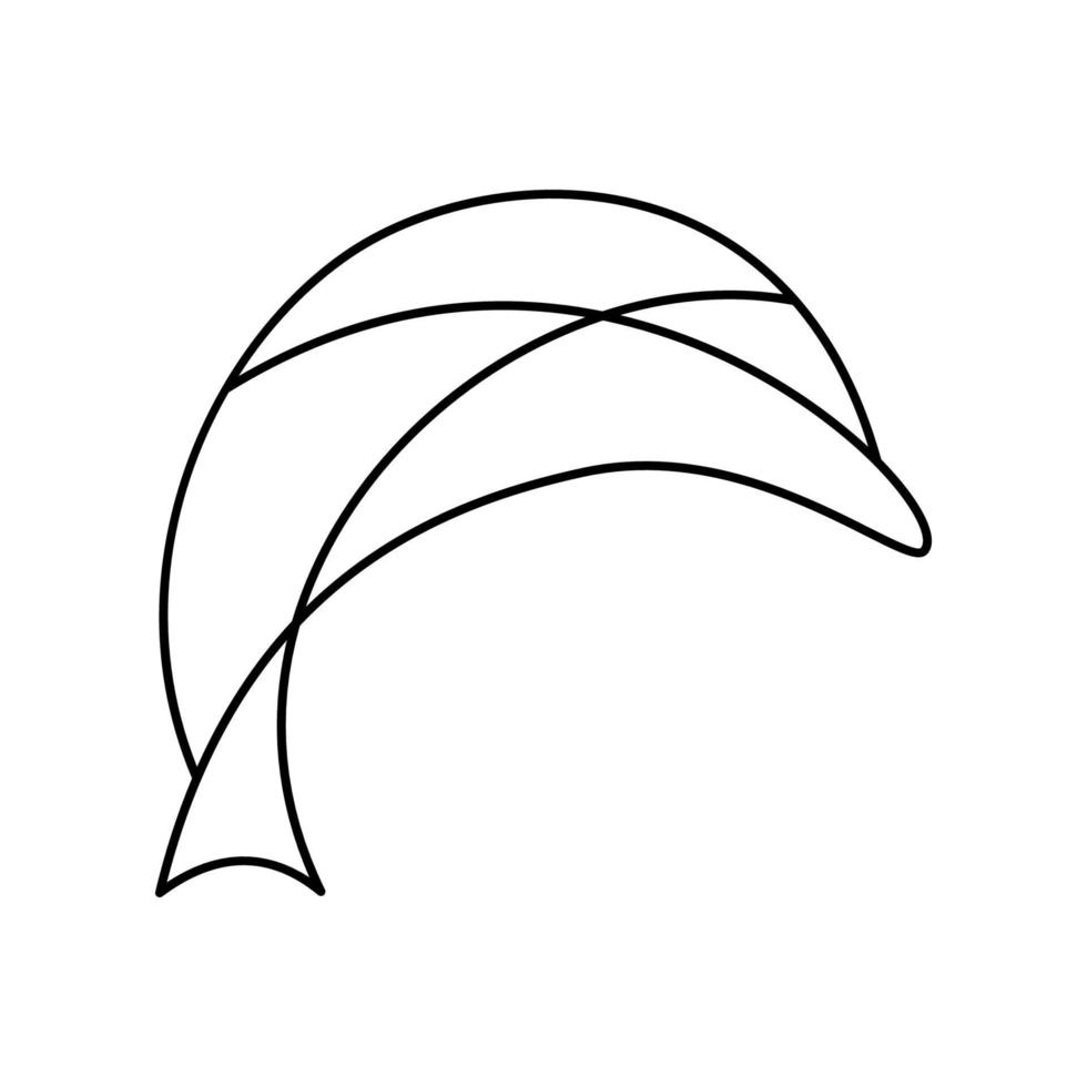 Delphin-Linie-Icon-Design vektor