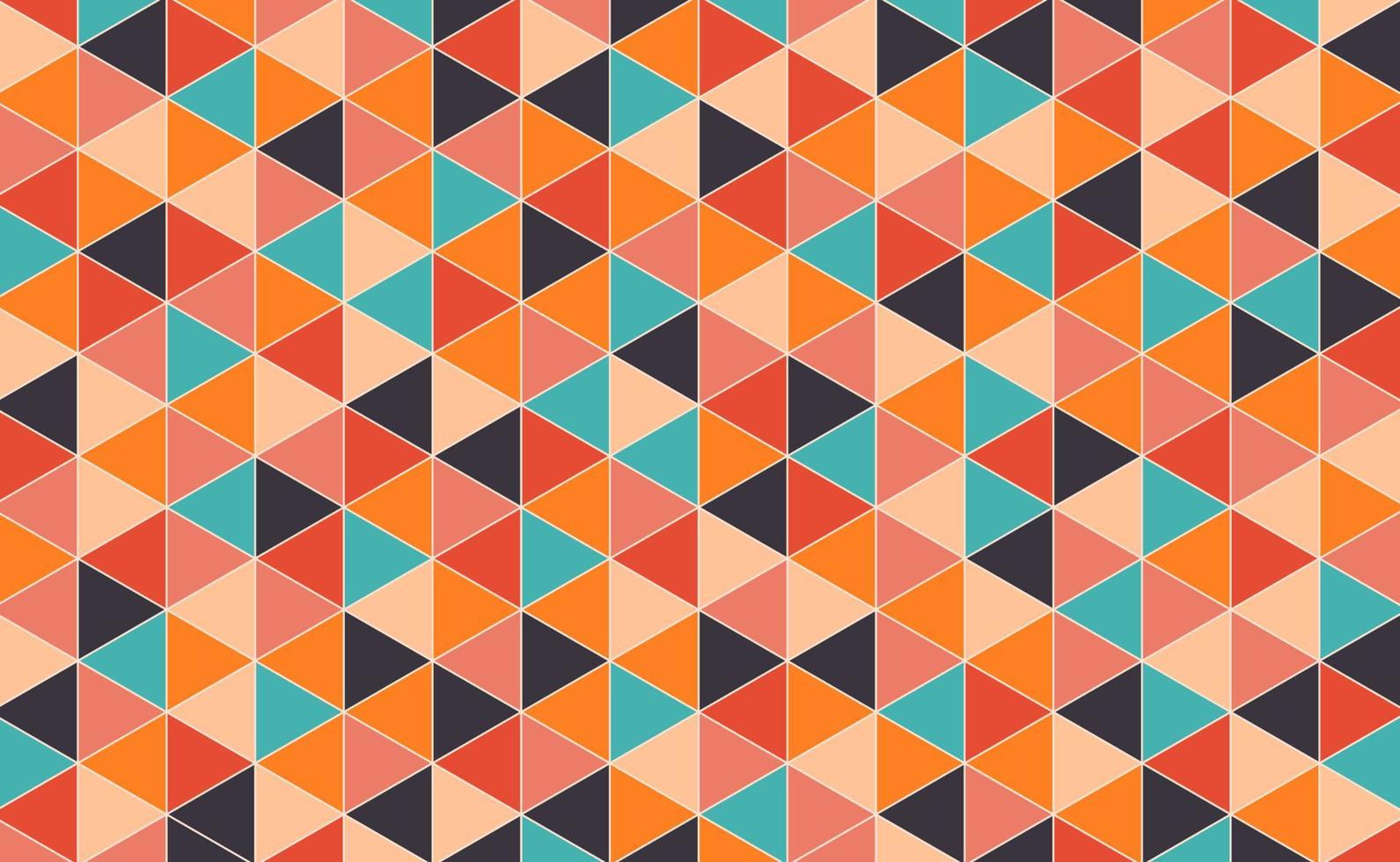 färgglada geometriska triangelmönster och textur vektor bakgrund
