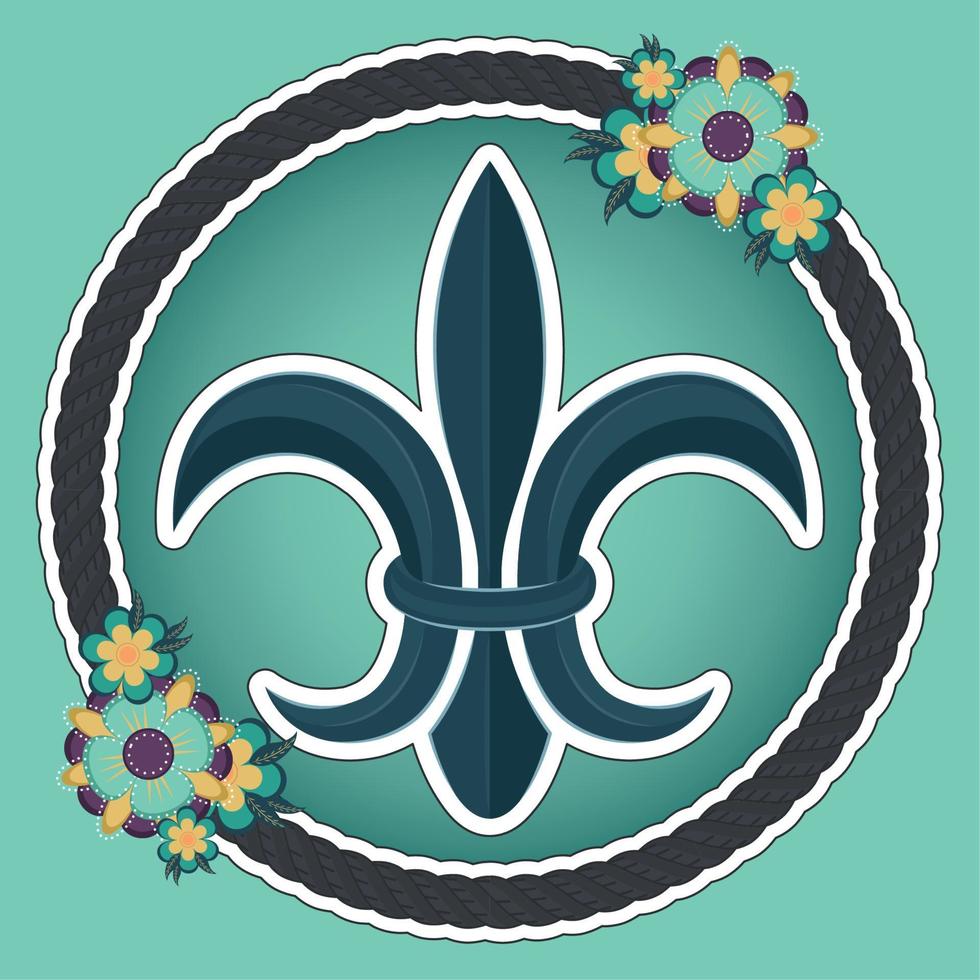 fleur de lis. medeltida heraldik dekoration - vektor