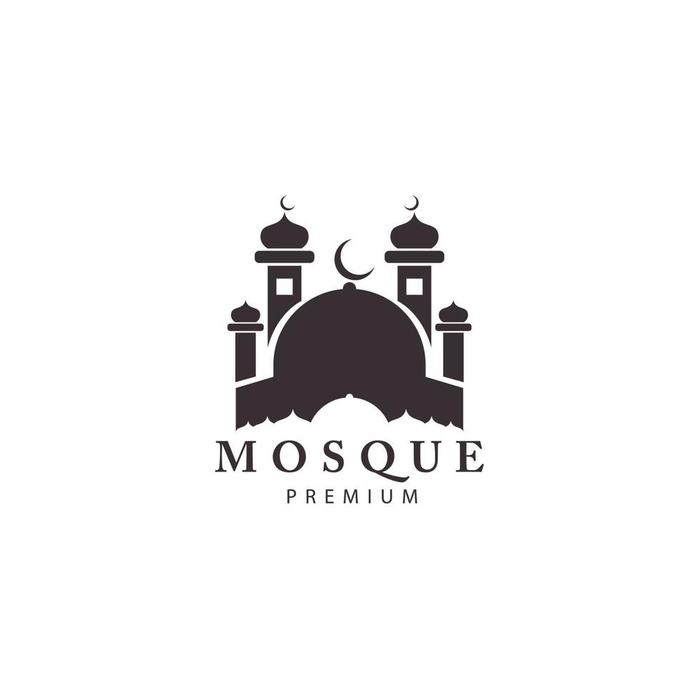 moskén islam plats för dyrkan ramadan logotyp vektor ikon symbol illustration design