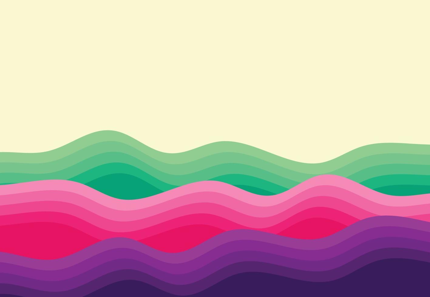einfaches wellenförmiges bannerdesign für unternehmen mit mehrfarbigem muster. Vektor-Illustration vektor