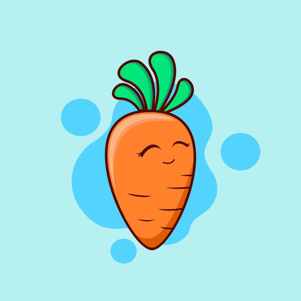 süße Karotte ist ein Lächeln vektor