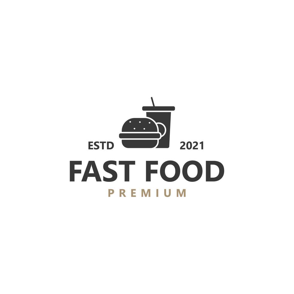 fast-food-symbol zeichen symbol hipster vintage logo vektor