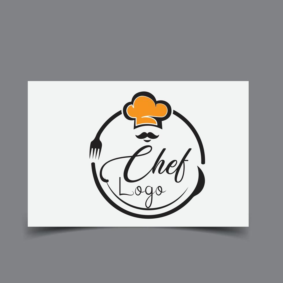 professioneller chef und restaurantlogo vektor