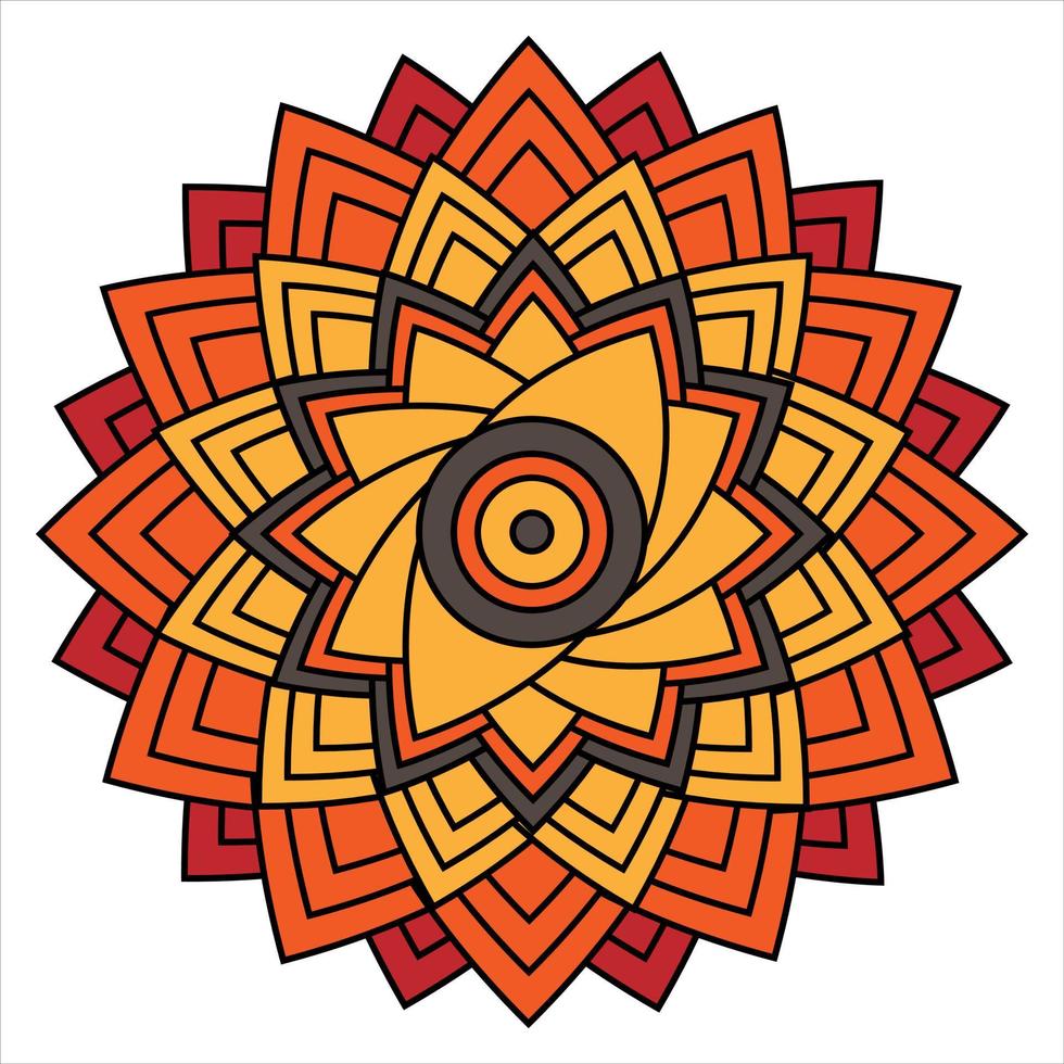 einfache Mandala-Kunst. Vektor-Illustration vektor