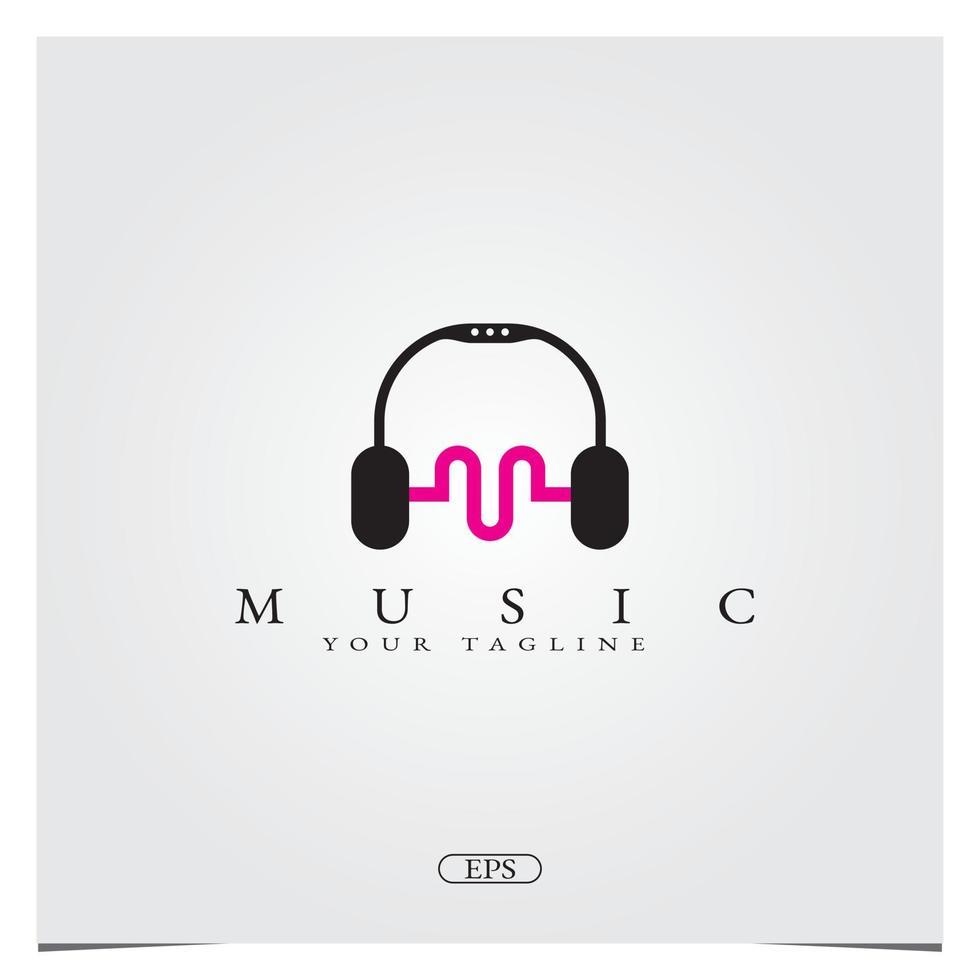 bokstaven m musik logotyp design logotyp premium elegant mall vektor eps 10