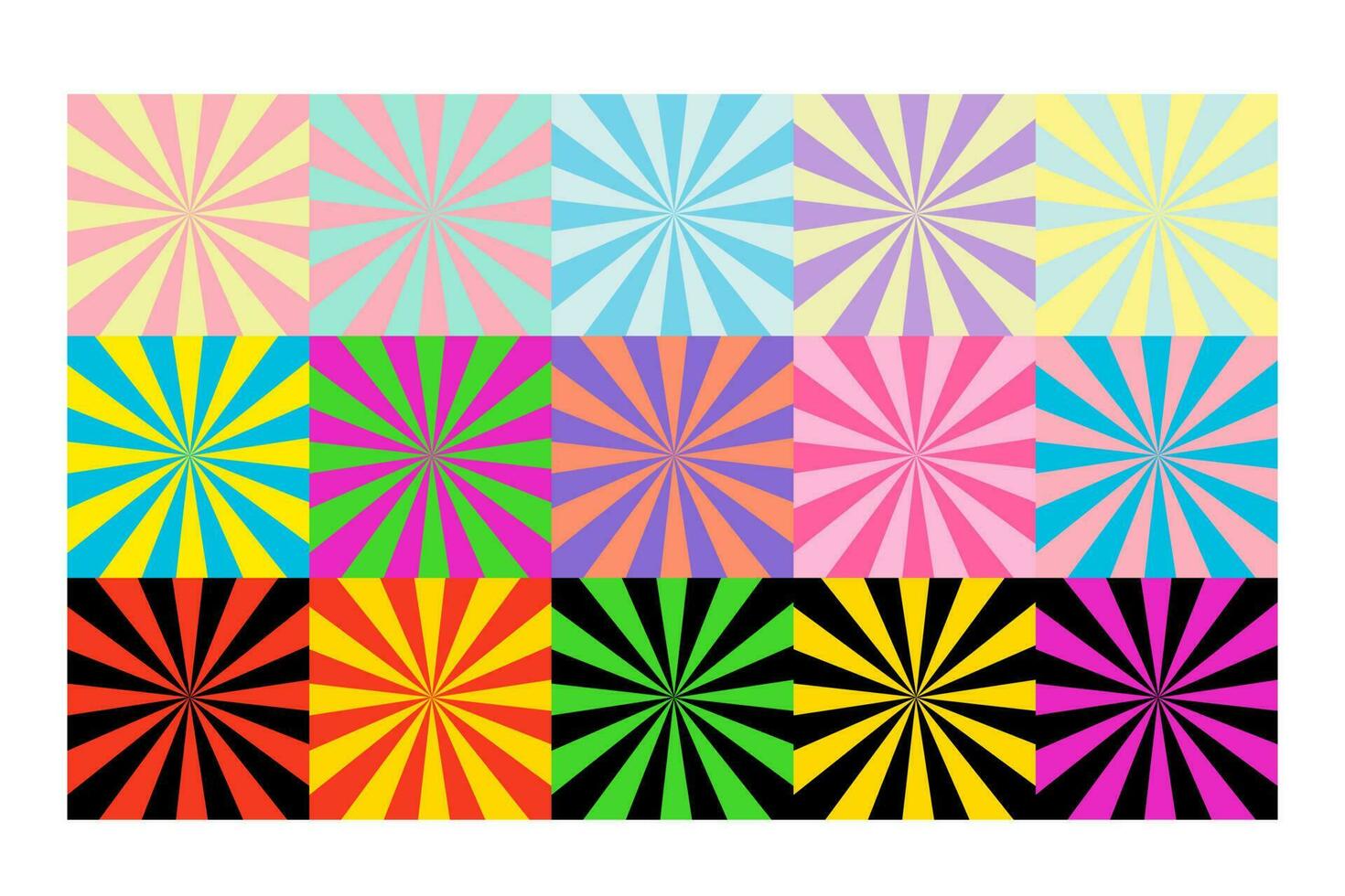Spread-Beam-Hintergrund inklusive verschiedener Farbsets vektor