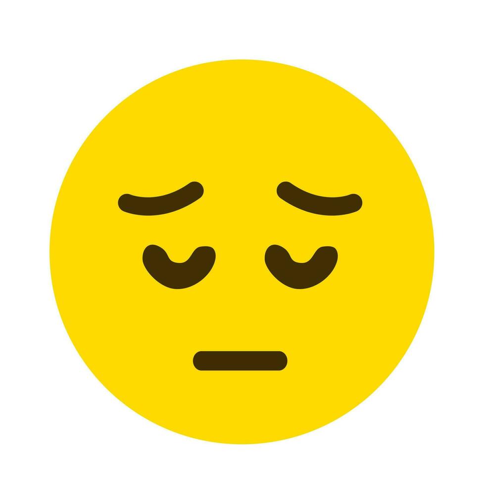 Emoji-Vektorausdruck mit traurigem Gesicht vektor