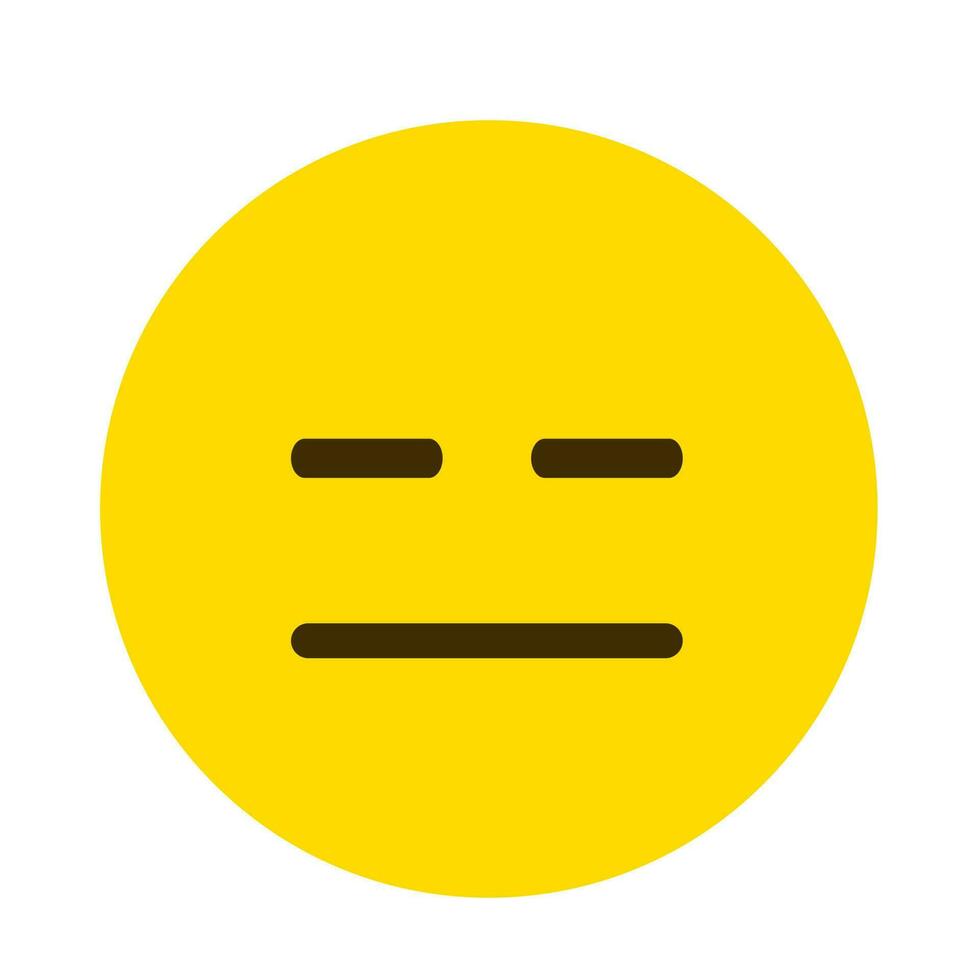 gelangweiltes launisches Gesichtsvektor-Emoji vektor