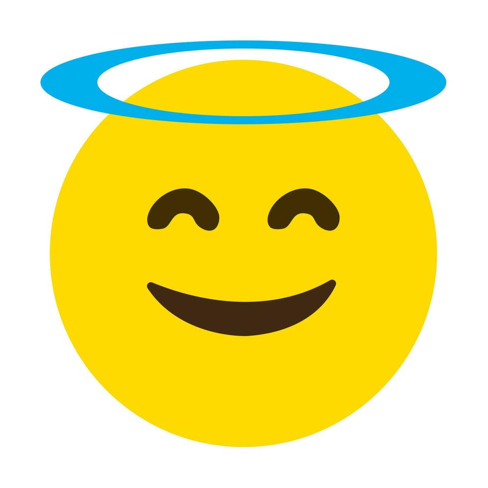 välsignade smiley face emoji vektor uttryck