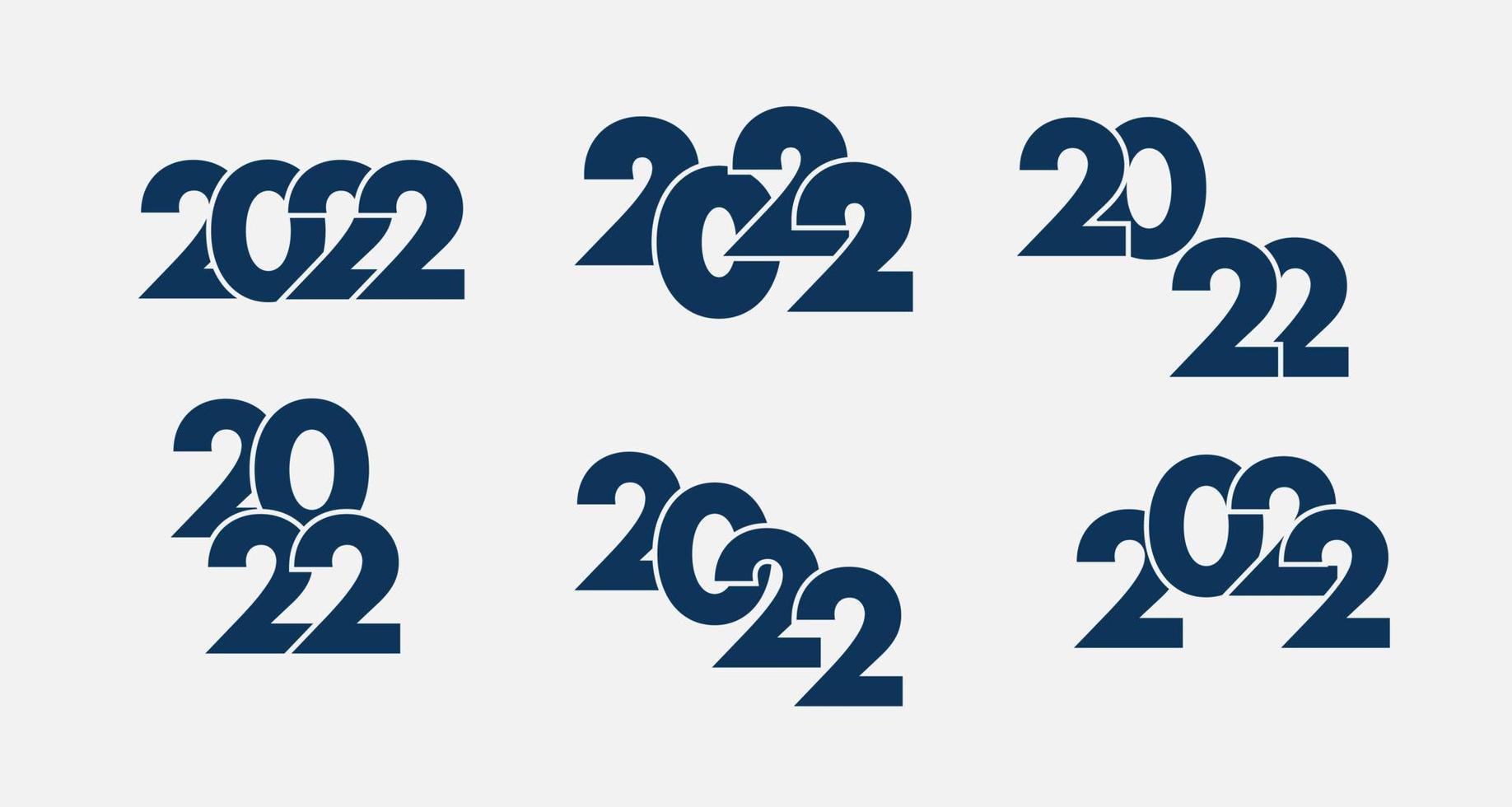 2022 Frohes neues Jahr Logo Textdesign, Vektorillustration vektor