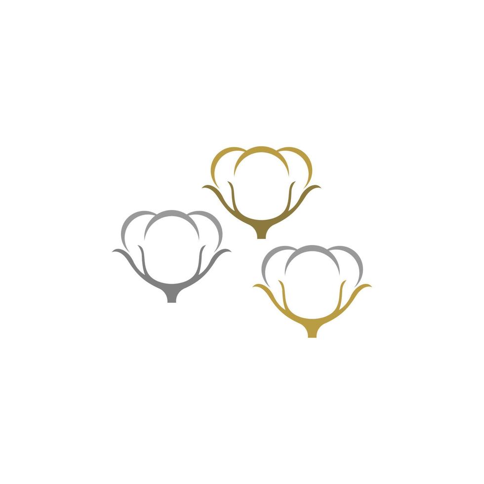 bomull logo ikon illustration vektor design