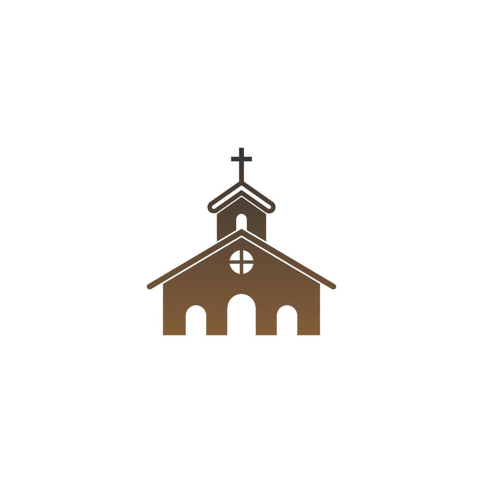 Kirche Symbol Logo Zeichen Vektor Design Illustration