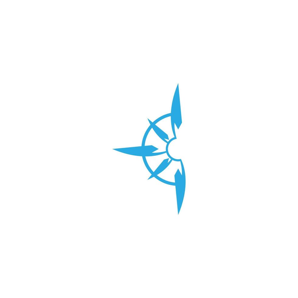 kompass logotyp mall ikon illustration design vektor