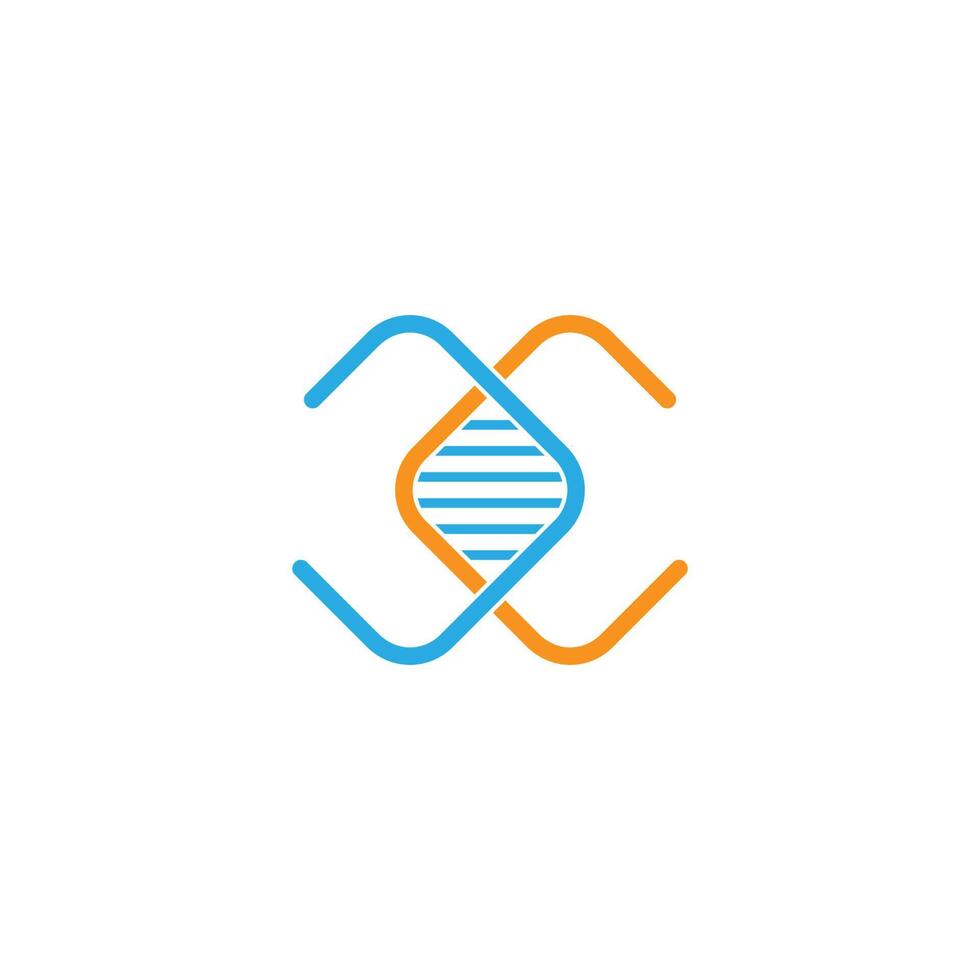 DNA, genetiska tecken logotyp ikon design vektor