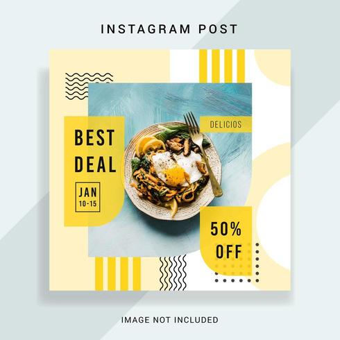 Design för sociala medier Instagram-inlägg vektor