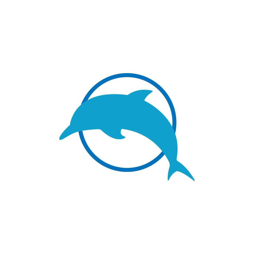 delfin logotyp ikon design koncept vektor mall