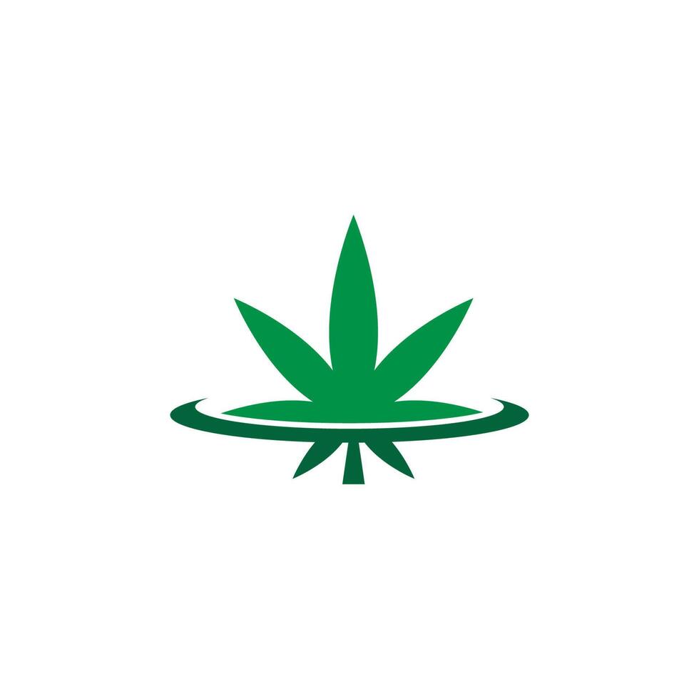 cannabis blad logotyp design vektor mall