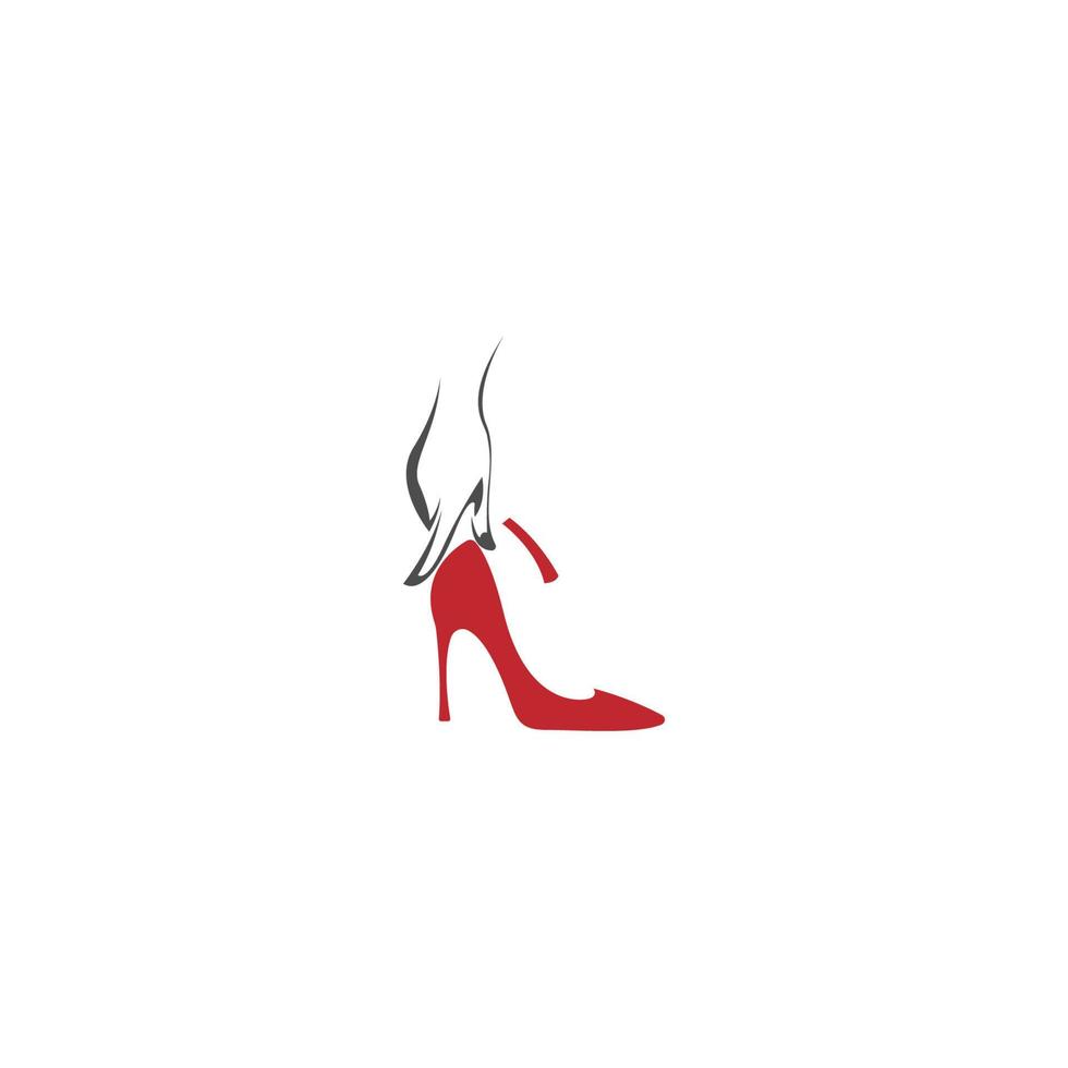 Frauenschuh, High-Heel-Logo-Icon-Design-Vektor vektor