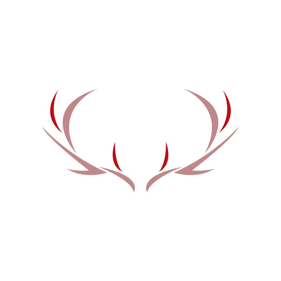 hjorthorn logotyp ikon illustration design vektor