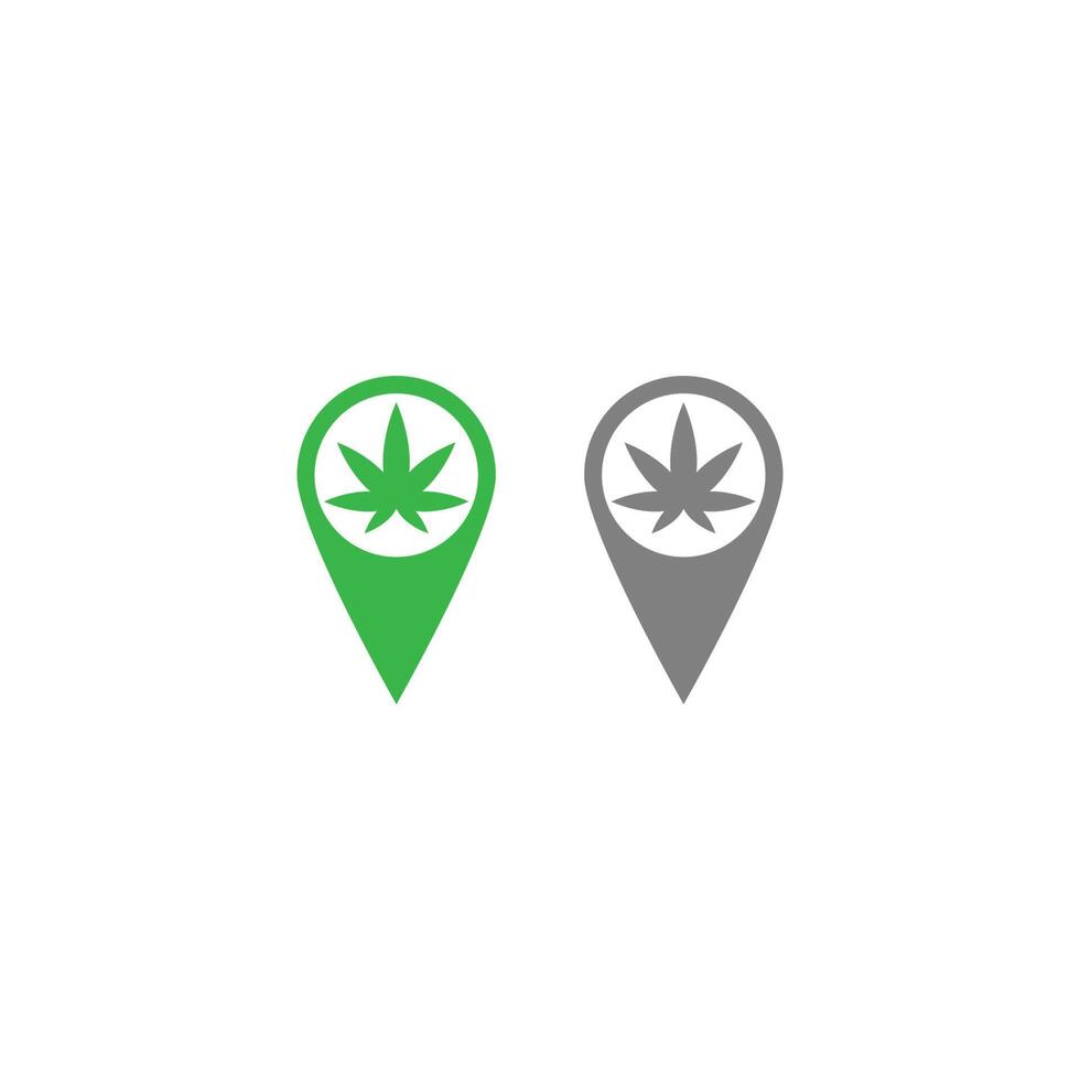 Vektorvorlage für das Design des Cannabisblatt-Logos vektor