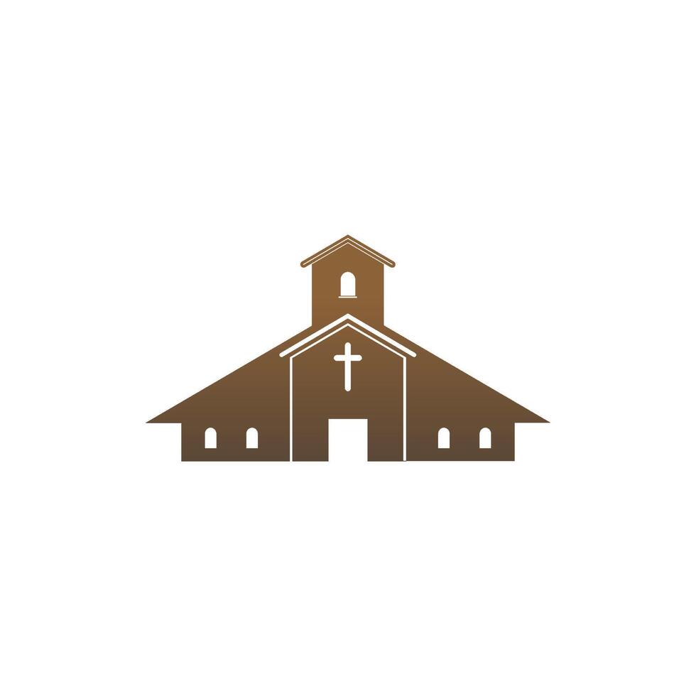 chruch ikon logotyp tecken vektor design illustration