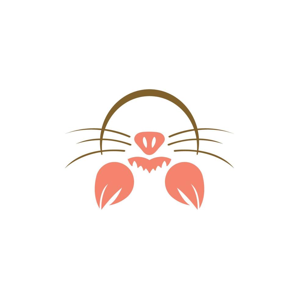 mullvad djur logotyp ikon design illustration vektor