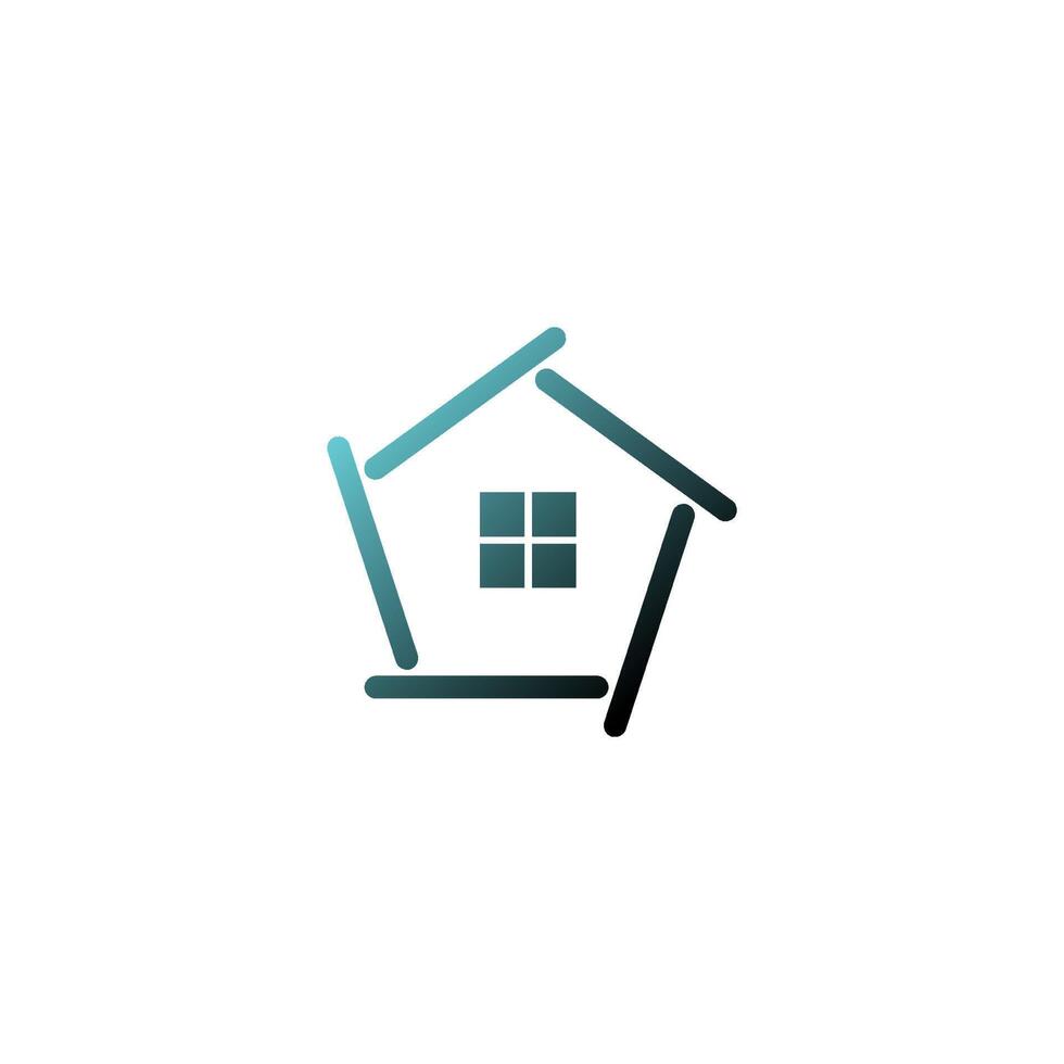 hus ikon logotyp enkel designmall vektor